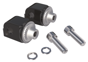 Blck passenger footrest adapters ST18-up (FR)