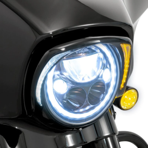 Headlight Bezel black w/amber FLH*14-UP (FR)
