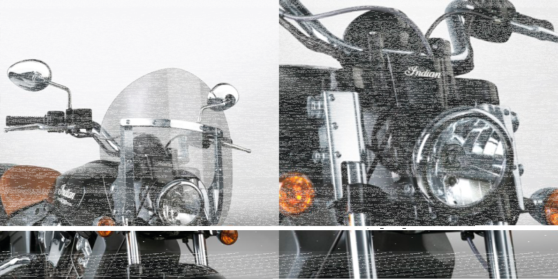 Switchblade Shty kit Indian Scout chrome (FR)