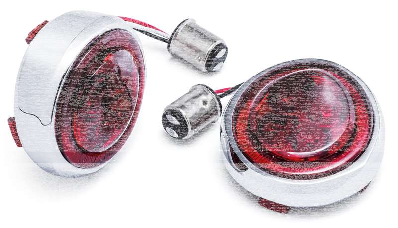 Chrome Fang Red RR Signal Inserts (FR)