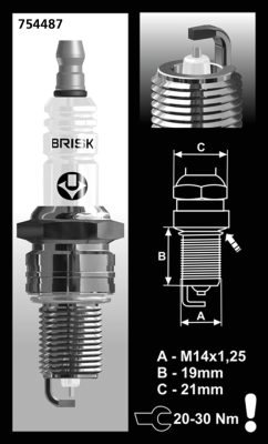 4Pck Brisk LR14YS Spark Plug (FR)