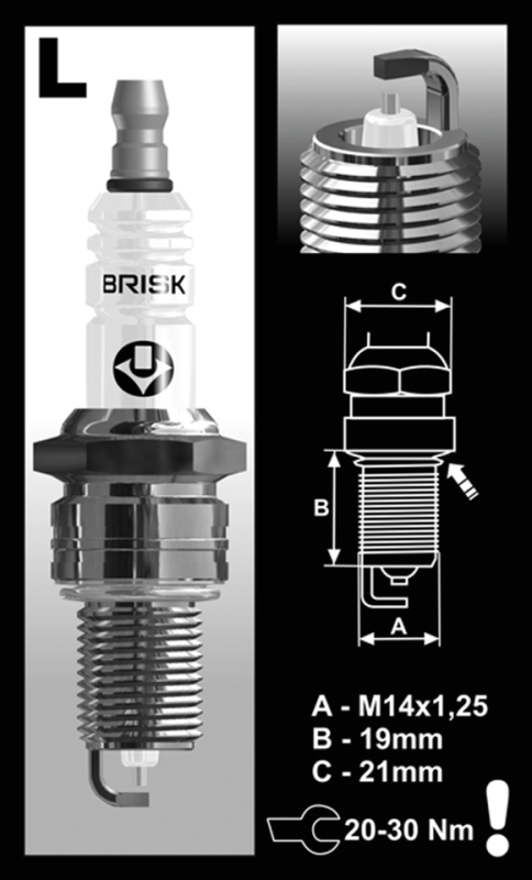 4Pck Brisk LR17YS Spark Plug (FR)