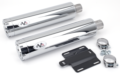 Twin Chr mufflers 90mm Rvlvr ISC22-24 (FR)