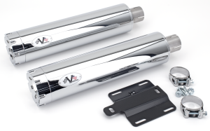 Twin Chr mufflers 90mm Rvlvr ISC22-24 (FR)