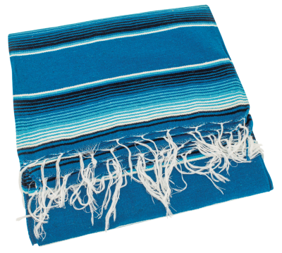 Mexican blanket Serape Blue tones (FR)