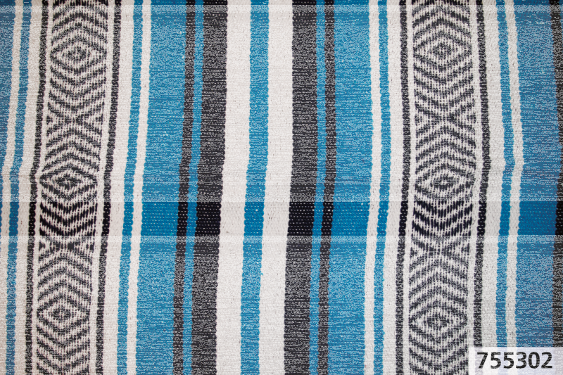 Mexican blanket Navy/Turquois/White (FR)
