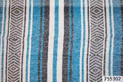 Mexican blanket Navy/Turquois/White (FR)