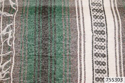 Mexican blanket Green/charcoal/white/blk (FR)