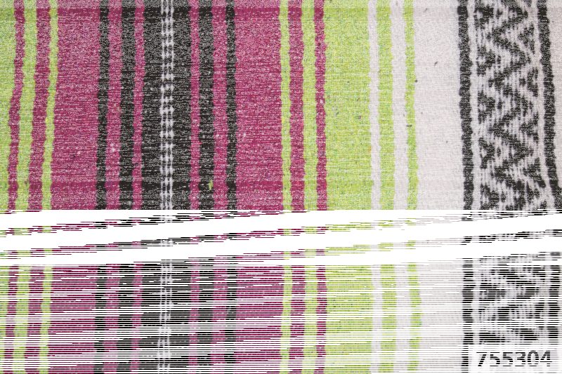 Mexican blanket Pink/apple green/white (FR)