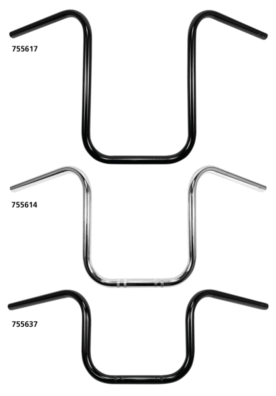 7/8" Narrow ApeHanger 15"BLK no dimple (FR)