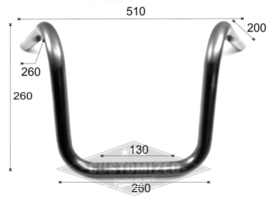 7/8" chrome Drag Bar 32" no dimple (FR)