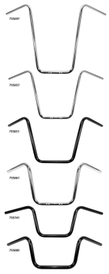1" Ape Hanger 17" CHR dimpled (FR)