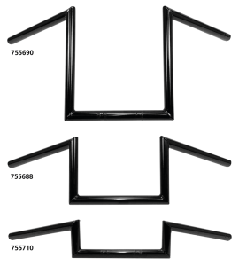 1" Handlebars Square 7" BLK