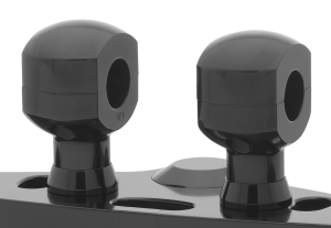 2" Risers for 1" Handlebars Black (FR)