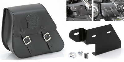 Texas Leather Dyna Swingarm bag w/brckt (FR)