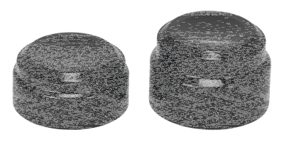 Rear Axle Covers Smooth Black ST18-Up (FR)