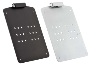 Gl Blk License plate holder Long CH ME18