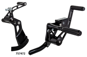 FWD ctrl Grooved pegs black ST18-UP (FR)