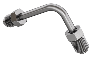 Brake line conn. pipe 90 degr. short SS (FR)