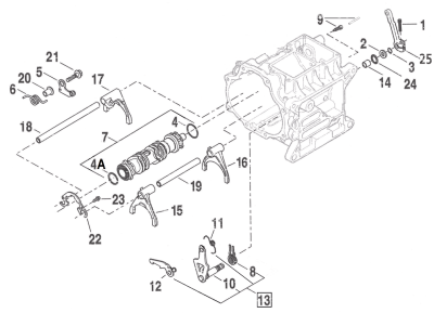 Shift fork shaft, 5-6 BT06-up (FR)