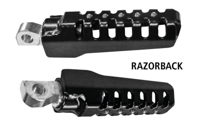 Burly Razorback pegs black powder coated (FR)