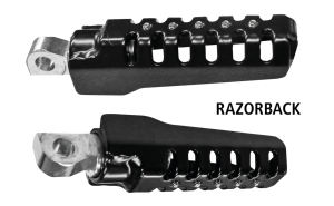 Burly Razorback pegs black powder coated (FR)