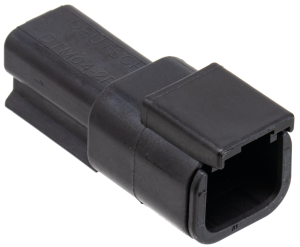 DTM 2-Pos Blk Recept w/ Trmnls & Wedge (FR)