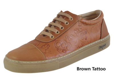 Old School Shoes Brown tattoo size 42 (FR)