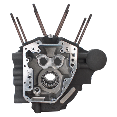 S&S Crankcase FLH/T07-16 4-1/8 bore blck (FR)