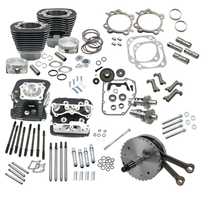 S&S 124HSU kit TC88A99-06 w/heads black (FR)