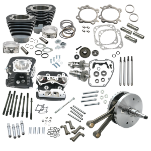 S&S 124HSU kit TC88B01-06 w/heads black (FR)