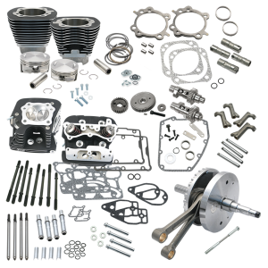 S&S 124HSU kit TC06-17 w/heads black (FR)