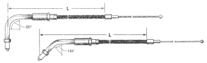 Barnett Stealth XG15 LN=33" 90° throttle (FR)