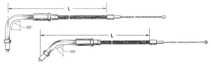 Barnett Stealth XG15 LN=39" 90° throttle (FR)