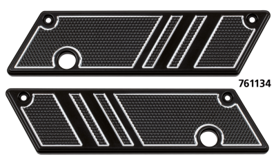 Latch covers black anodised FLH/T93-13 (FR)