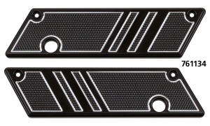Latch covers black anodised FLH/T93-13 (FR)