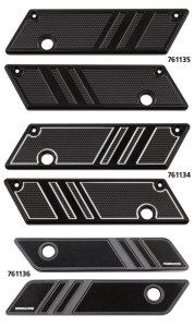 Latch covers black anodised FLH/T93-13 (FR)