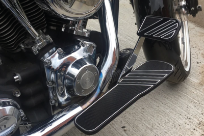 Stripes Brake Pedal Black Anodized (FR)