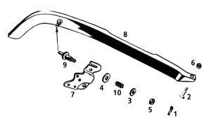 Chain guard mount kit 45CI36-52 chrome (FR)