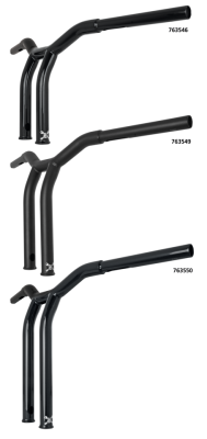 BURLY DOMINATOR RAKED BAR, 12" Matt Blk