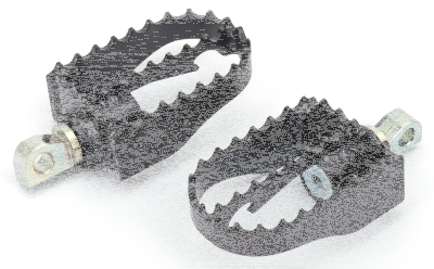 Burly Full Size MX Style Foot Pegs Black (FR)