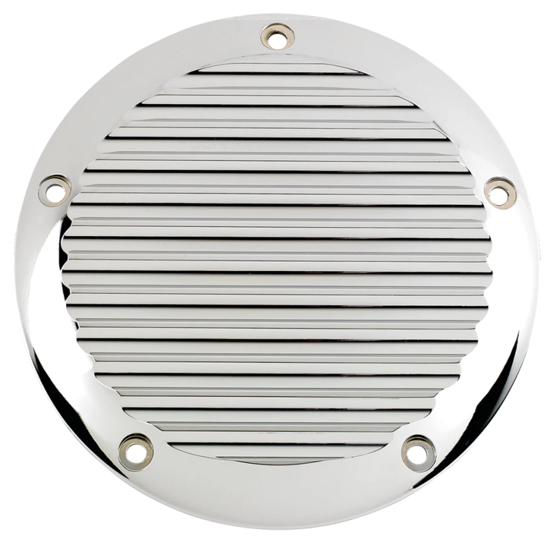 JM Derby Cover Finned Chr FLH/T15-Up (FR)