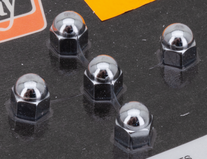 CHROME ACORN NUTS #10-32 UNF 5pck (FR)