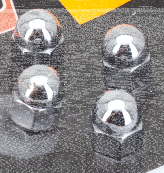CHROME ACORN NUTS 5/16-24 UNF 4pck (FR)
