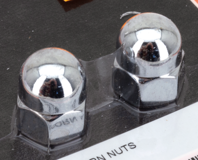 CHROME ACORN NUTS 7/16-20 UNF 2pck (FR)