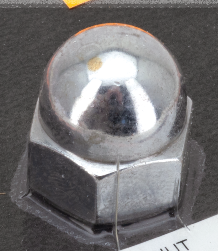 CHROME ACORN NUT 9/16-18 UNF, EACH (FR)