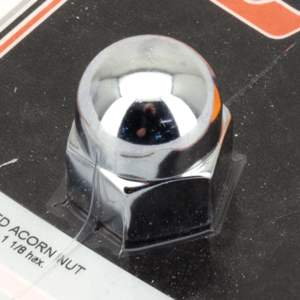 CHROME ACORN NUT 3/4-16, 1 1/8 hex, EACH (FR)