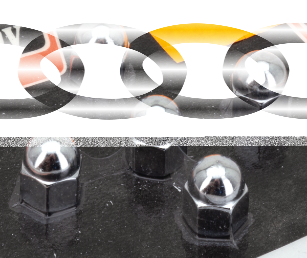 CHROME ACORN NUTS 1/4-20 UNC 5pck (FR)