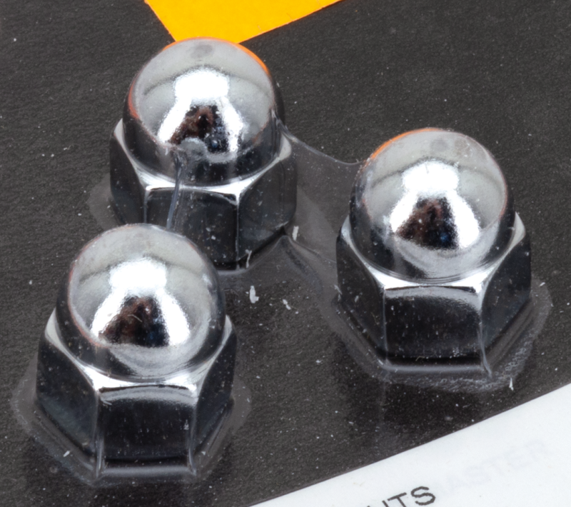 CHROME ACORN NUTS 3/8-16 UNC 3pck (FR)