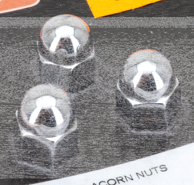 CHROME ACORN NUTS M10x1.25, 3pck (FR)